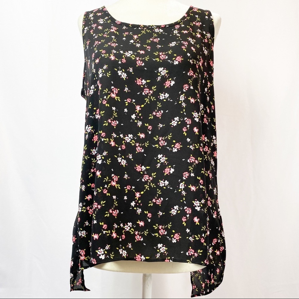 EXPRESS Scoop Neck Open Back Tank Top Shirt Blouse